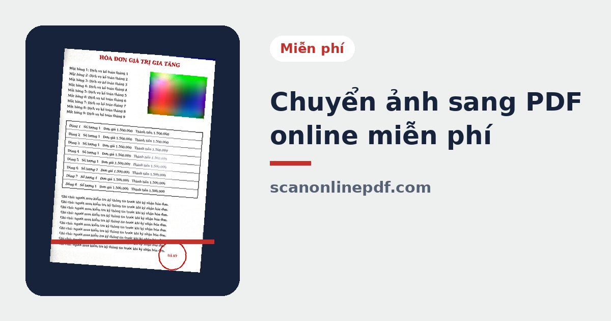 Chuyển ảnh sang PDF online miễn phí