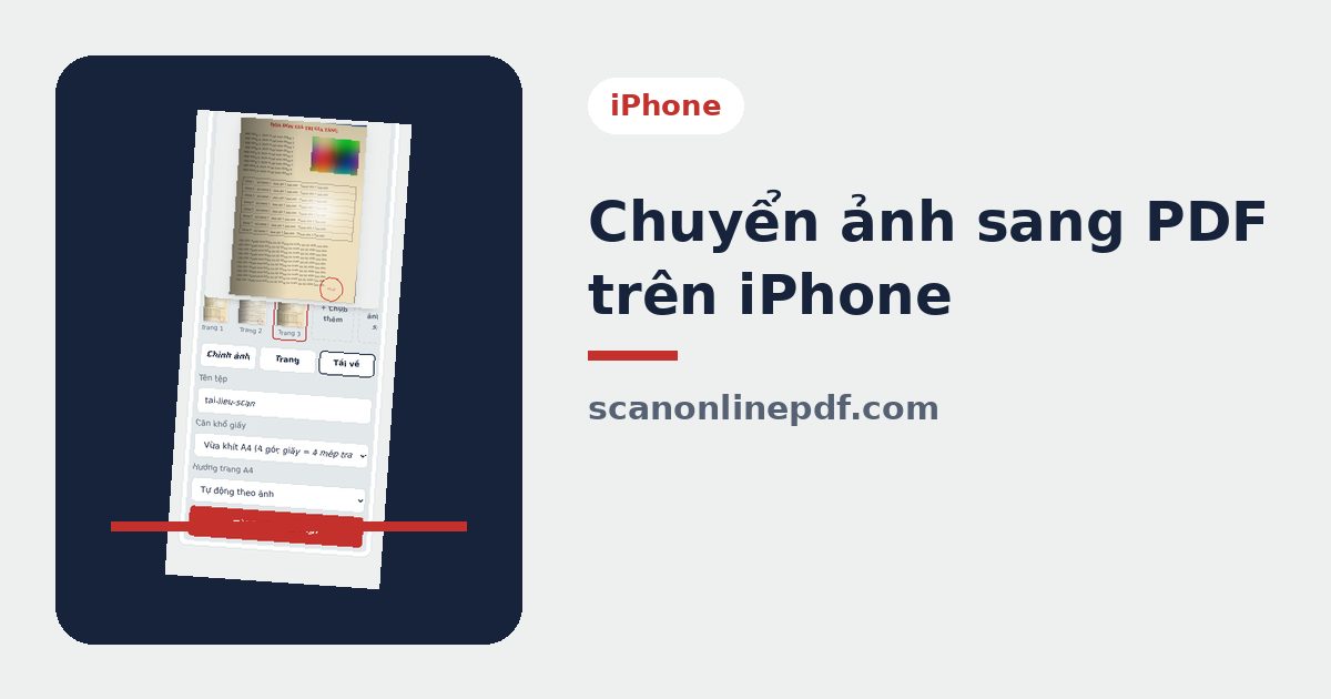 Chuyển ảnh sang PDF trên iPhone