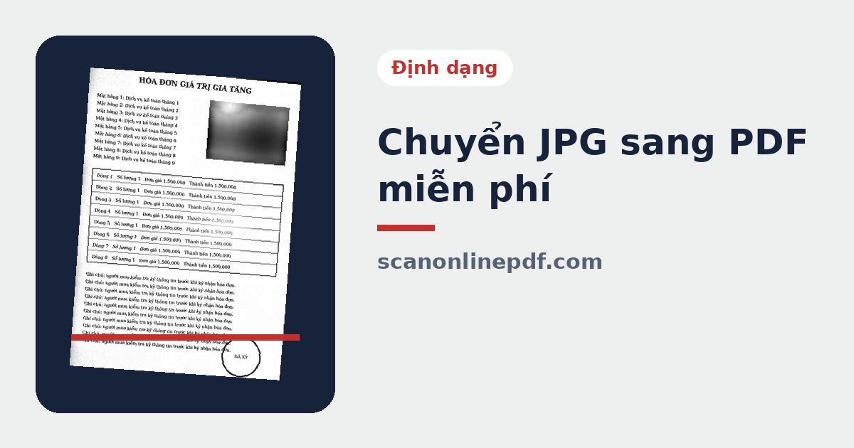 Chuyển JPG sang PDF miễn phí