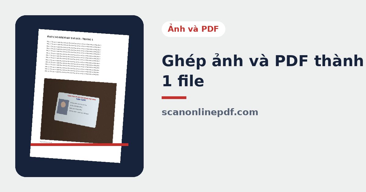 Ghép ảnh và PDF thành 1 file