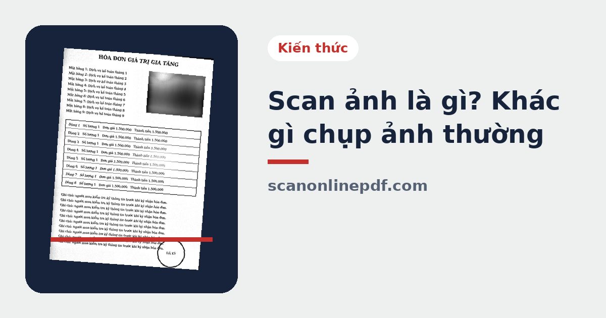 Scan ảnh là gì, so sánh ảnh chụp và bản scan