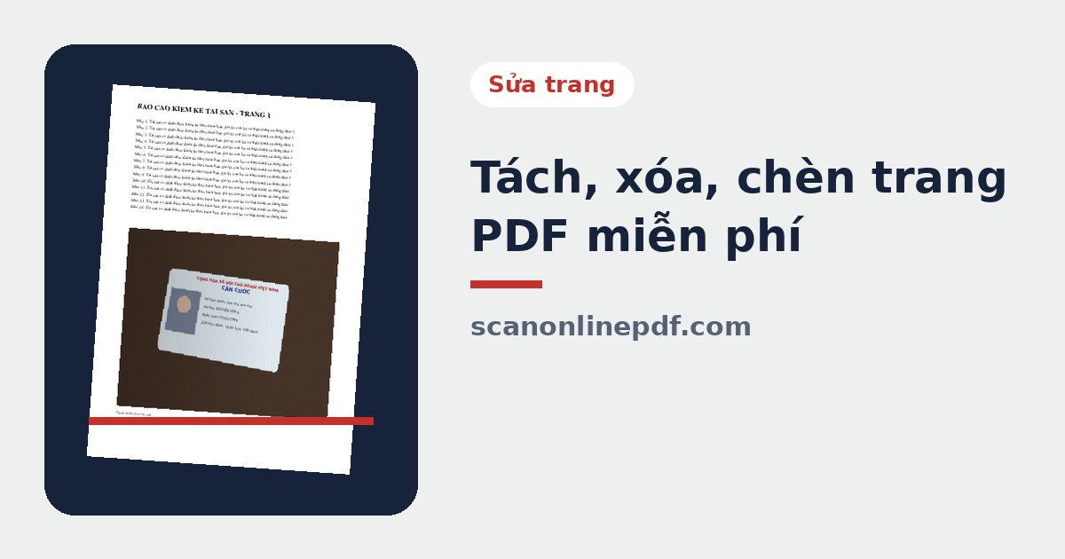 Tách, xóa, chèn trang PDF