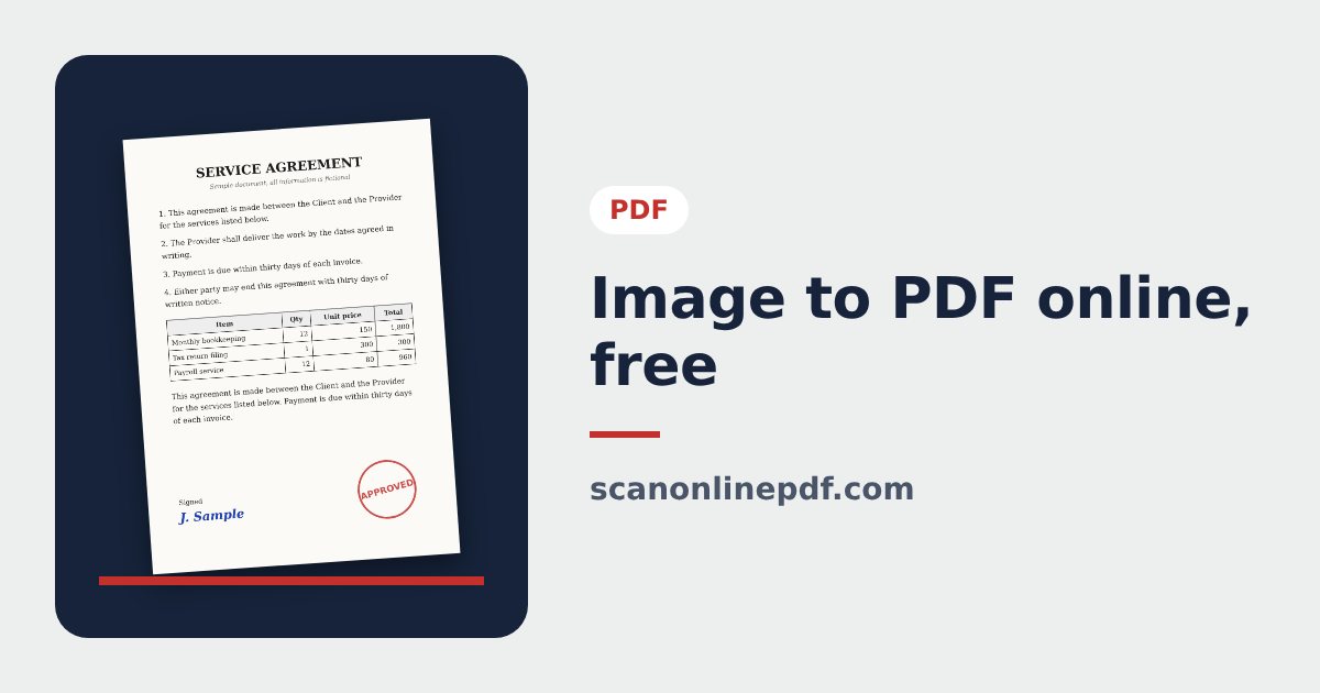 Converting images to PDF online for free