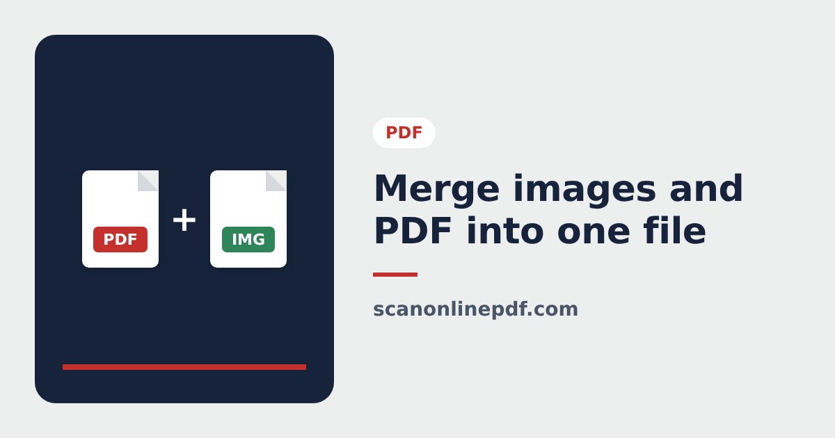 Merging images and PDF files into one PDF