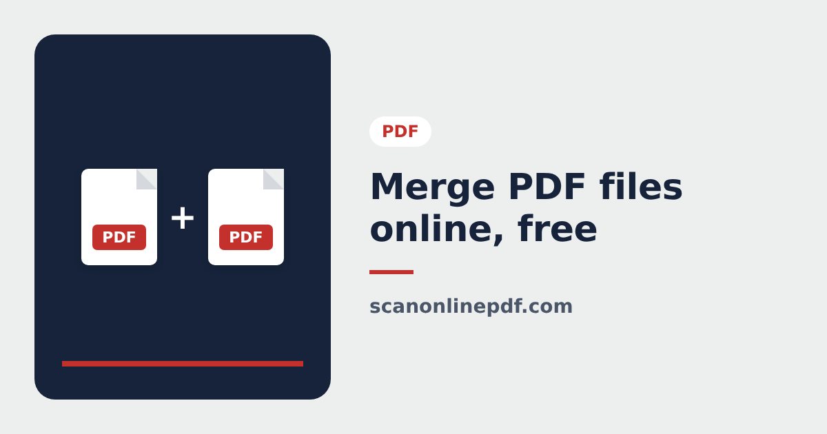 Merging PDF files online for free