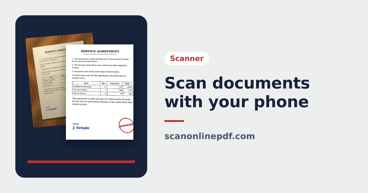 Scanning documents with a phone into a PDF