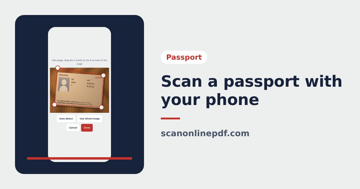 Scanning a passport with a phone