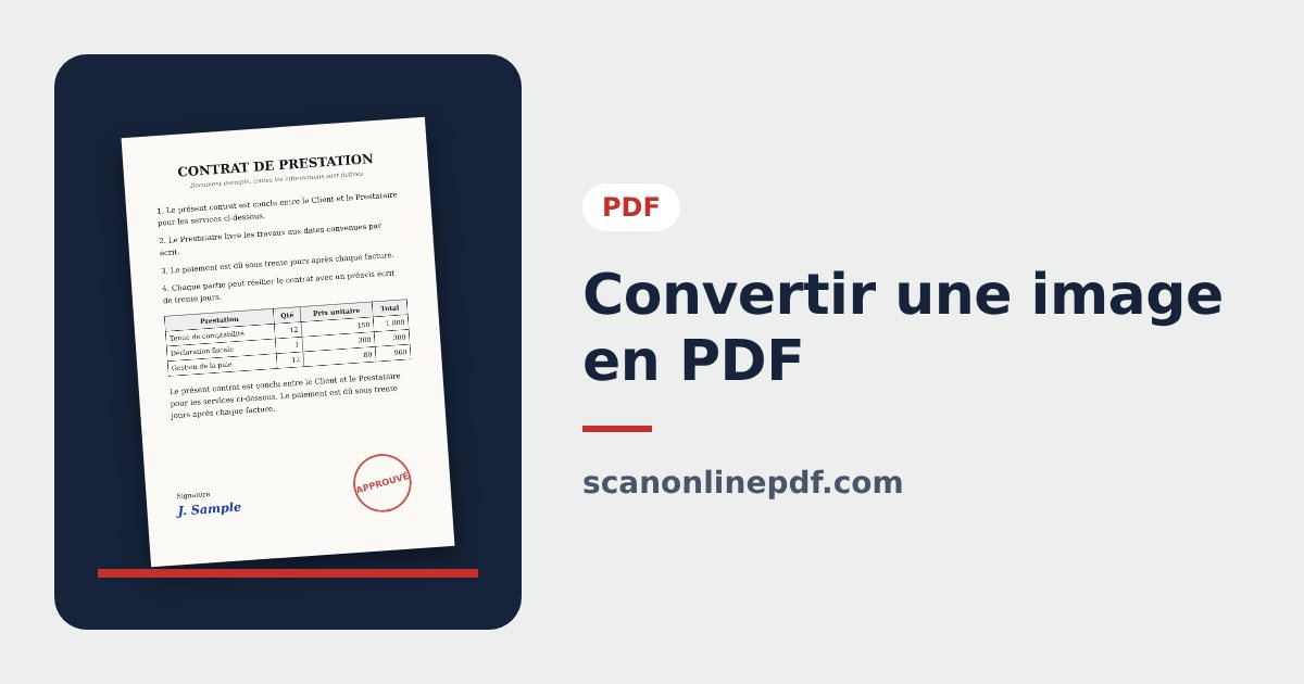 Convertir une image en PDF gratuitement
