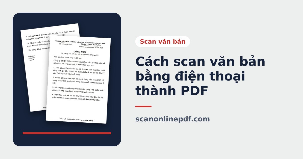 Cách scan văn bản bằng điện thoại thành PDF