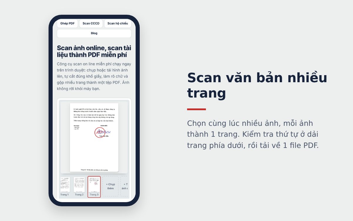 Scan văn bản nhiều trang thành 1 file PDF trên điện thoại